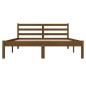 vidaXL Massivholzbett Kiefer 135x190 cm Honigbraun