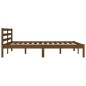 vidaXL Massivholzbett Kiefer 135x190 cm Honigbraun