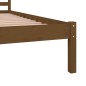 vidaXL Massivholzbett Kiefer 135x190 cm Honigbraun
