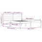 vidaXL Massivholzbett Kiefer 135x190 cm Honigbraun