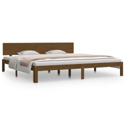vidaXL Massivholzbett Honigbraun Kiefer 200x200 cm