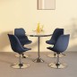 Esszimmerstühle 4 Stk. Drehbar Blau Stoff Esszimmerstühle 4 Stk. Drehbar Blau Stoff