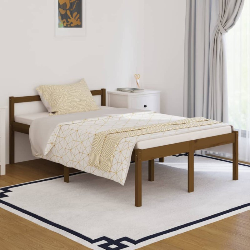 vidaXL Massivholzbett Honigbraun 120x190 cm vidaXL Massivholzbett Honigbraun 120x190 cm