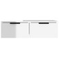 vidaXL Wandschrank Hochglanz-Weiß 68x30x20 cm Holzwerkstoff vidaXL Wandschrank Hochglanz-Weiß 68x30x20 cm Holzwerkstoff