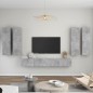 vidaXL 6-tlg. TV-Schrank-Set Betongrau Holzwerkstoff vidaXL 6-tlg. TV-Schrank-Set Betongrau Holzwerkstoff