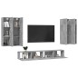 vidaXL 6-tlg. TV-Schrank-Set Betongrau Holzwerkstoff vidaXL 6-tlg. TV-Schrank-Set Betongrau Holzwerkstoff