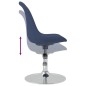 Esszimmerstühle 4 Stk. Drehbar Blau Stoff Esszimmerstühle 4 Stk. Drehbar Blau Stoff