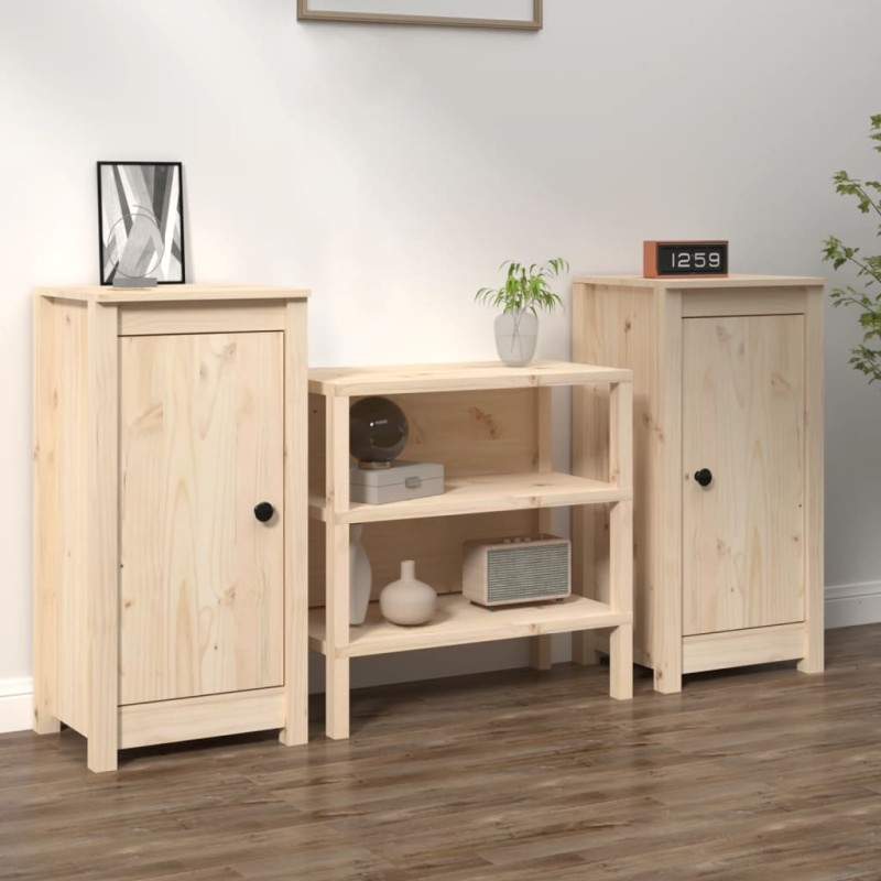vidaXL Sideboards 2 Stk. 40x35x80 cm Massivholz Kiefer vidaXL Sideboards 2 Stk. 40x35x80 cm Massivholz Kiefer