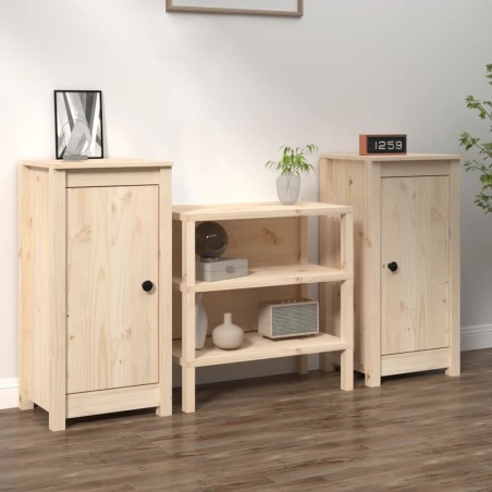 vidaXL Sideboards 2 Stk. 40x35x80 cm Massivholz Kiefer