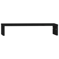 vidaXL Monitorständer Schwarz 50x27x10 cm Massivholz Kiefer