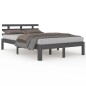 vidaXL Massivholzbett Grau 140x190 cm vidaXL Massivholzbett Grau 140x190 cm