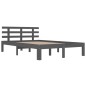 vidaXL Massivholzbett Grau 140x190 cm vidaXL Massivholzbett Grau 140x190 cm