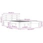 vidaXL Massivholzbett Grau 140x190 cm vidaXL Massivholzbett Grau 140x190 cm