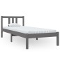vidaXL Massivholzbett Grau 75x190 cm vidaXL Massivholzbett Grau 75x190 cm