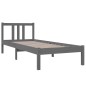 vidaXL Massivholzbett Grau 75x190 cm vidaXL Massivholzbett Grau 75x190 cm