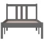 vidaXL Massivholzbett Grau 75x190 cm vidaXL Massivholzbett Grau 75x190 cm