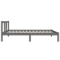 vidaXL Massivholzbett Grau 75x190 cm vidaXL Massivholzbett Grau 75x190 cm