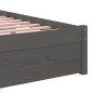 vidaXL Massivholzbett Grau 90x190 cm vidaXL Massivholzbett Grau 90x190 cm