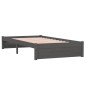 vidaXL Massivholzbett Grau 100x200 cm vidaXL Massivholzbett Grau 100x200 cm