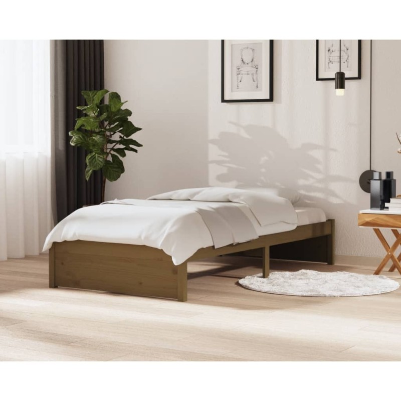 vidaXL Massivholzbett Honigbraun 100x200 cm vidaXL Massivholzbett Honigbraun 100x200 cm