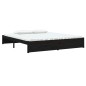 vidaXL Massivholzbett Schwarz 180x200 cm vidaXL Massivholzbett Schwarz 180x200 cm