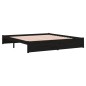 vidaXL Massivholzbett Schwarz 180x200 cm vidaXL Massivholzbett Schwarz 180x200 cm
