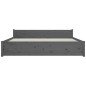 vidaXL Massivholzbett Grau 160x200 cm vidaXL Massivholzbett Grau 160x200 cm