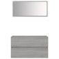 vidaXL 2-tlg. Badmöbel-Set Grau Sonoma Holzwerkstoff vidaXL 2-tlg. Badmöbel-Set Grau Sonoma Holzwerkstoff