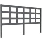 vidaXL Kopfteil Grau 165,5x4x100 cm Massivholz Kiefer