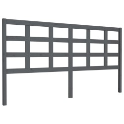 vidaXL Kopfteil Grau 185,5x4x100 cm Massivholz Kiefer