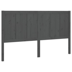 vidaXL Kopfteil Grau 155,5x4x100 cm Massivholz Kiefer