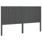 vidaXL Kopfteil Grau 155,5x4x100 cm Massivholz Kiefer