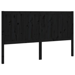 vidaXL Kopfteil Schwarz 155,5x4x100 cm Massivholz Kiefer