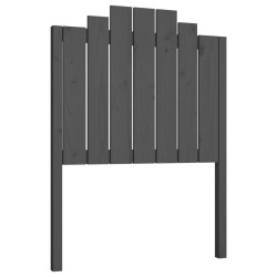 vidaXL Kopfteil Grau 81x4x110 cm Massivholz Kiefer