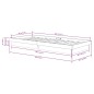 vidaXL Massivholzbett Schwarz 90x200 cm vidaXL Massivholzbett Schwarz 90x200 cm