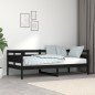 vidaXL Tagesbett Schwarz Massivholz Kiefer 90x190 cm vidaXL Tagesbett Schwarz Massivholz Kiefer 90x190 cm