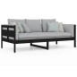 vidaXL Tagesbett Schwarz Massivholz Kiefer 90x190 cm vidaXL Tagesbett Schwarz Massivholz Kiefer 90x190 cm