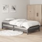 vidaXL Stapelbett Grau 90x200 cm Massivholz Kiefer vidaXL Stapelbett Grau 90x200 cm Massivholz Kiefer