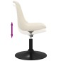 Esszimmerstühle 4 Stk. Drehbar Creme Samt Esszimmerstühle 4 Stk. Drehbar Creme Samt