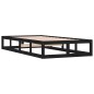 vidaXL Massivholzbett Schwarz 75x190 cm vidaXL Massivholzbett Schwarz 75x190 cm