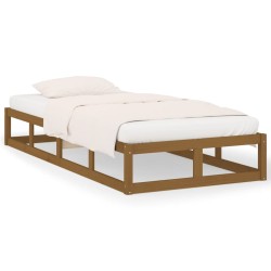 vidaXL Massivholzbett Honigbraun 90x190 cm