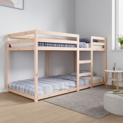 vidaXL Etagenbett 90x200 cm Massivholz Kiefer