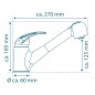 SCHÜTTE Spültischarmatur mit Ausziehbarer Brause ALBATROS Chrom SCHÜTTE Spültischarmatur mit Ausziehbarer Brause ALBATROS Chrom