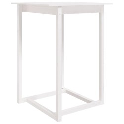 vidaXL Bartisch Weiß 80x80x110 cm Massivholz Kiefer