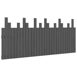 vidaXL Wand-Kopfteil Grau 185x3x80 cm Massivholz Kiefer