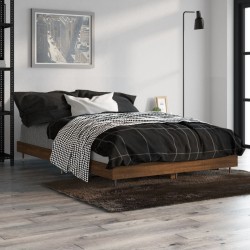 vidaXL Bettgestell Braun Eichen-Optik 120x190 cm Holzwerkstoff