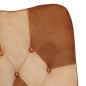 Schaukelstuhl Braun Echtleder und Canvas Schaukelstuhl Braun Echtleder und Canvas