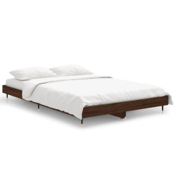 vidaXL Bettgestell Braun Eichen-Optik 120x190 cm Holzwerkstoff