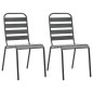 vidaXL 3-tlg. Bistro-Set Stahl Dunkelgrau vidaXL 3-tlg. Bistro-Set Stahl Dunkelgrau