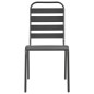 vidaXL 3-tlg. Bistro-Set Stahl Dunkelgrau vidaXL 3-tlg. Bistro-Set Stahl Dunkelgrau